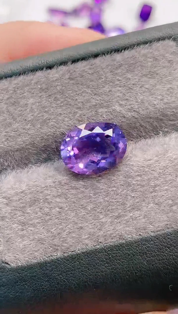 未镶嵌珠宝半成品紫晶5.87-52天然紫水晶