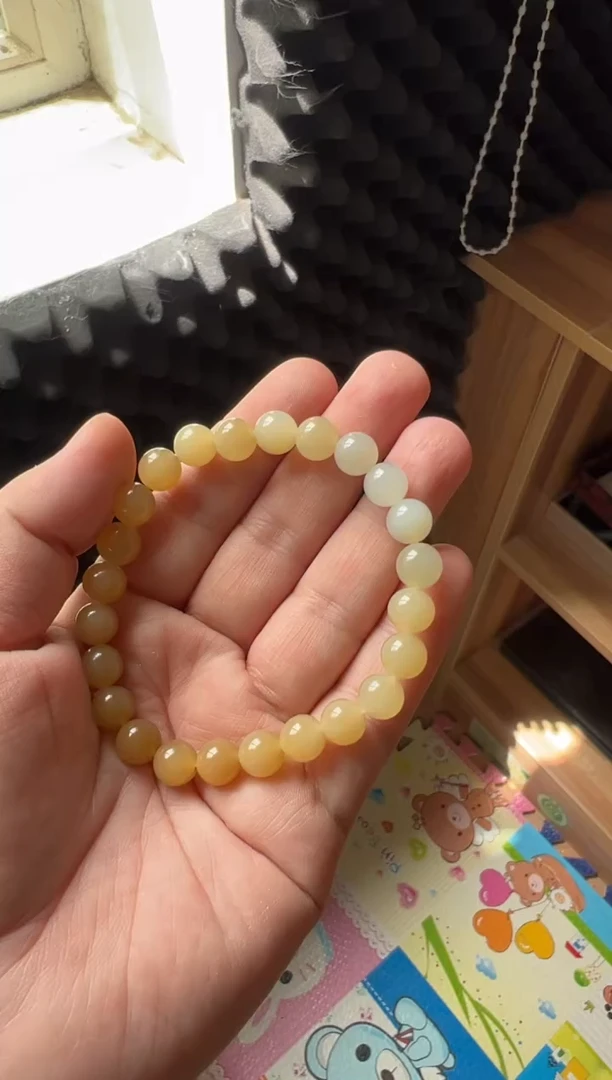 手串未镶嵌和田玉t***t且末料迪克兰手串卡8