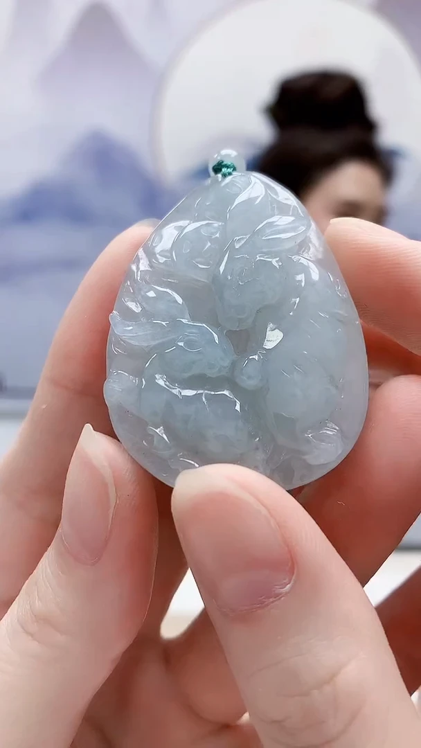 未镶嵌定制翡翠4829ry-毛货挂件44