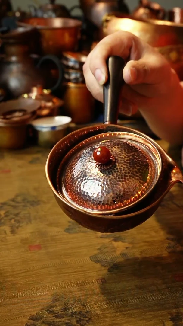 紫铜福禄逍遥泡茶壶