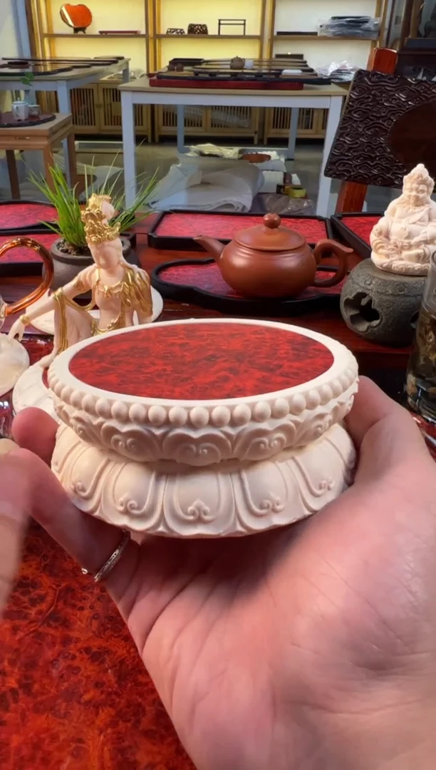 东非黑黄檀（紫光檀）（白）莲花底座