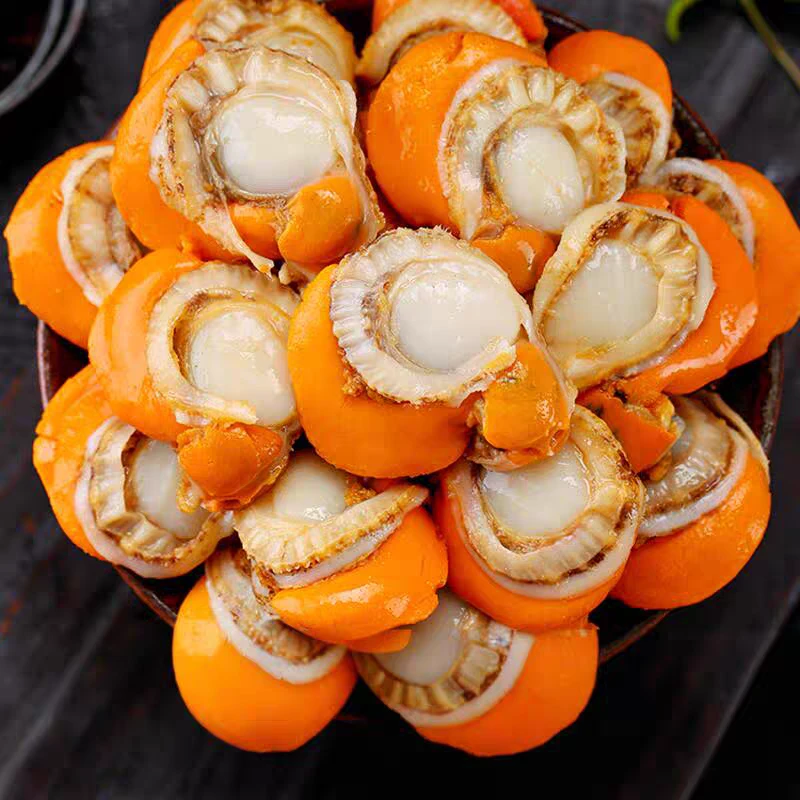 S五斤大号扇贝肉500g/包*5包 当季现剥新鲜海鲜带膏带黄1214