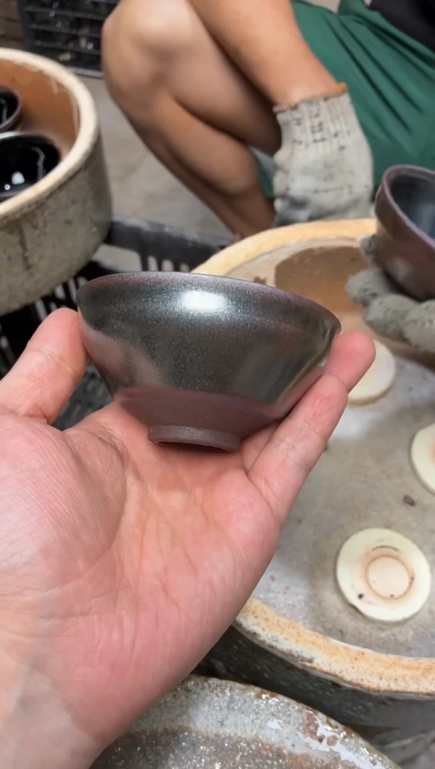 茶盏真柴烧建盏换点柴火