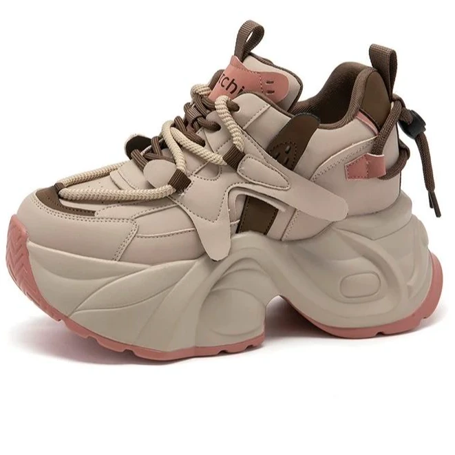 增高女鞋老爹鞋2025春季新款小个子厚底ins潮运动休闲鞋子