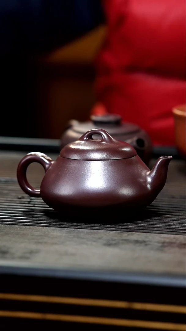 【闪购商品】紫砂茶壶06-微瑕全手金龙血汉棠石瓢170cc