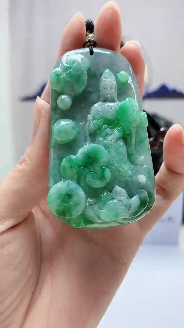 定制翡翠未镶嵌5159zm-毛货挂件观音18