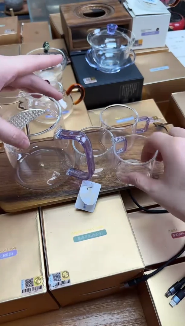 风谜新月茶器浅紫+风谜臻悦杯浅紫