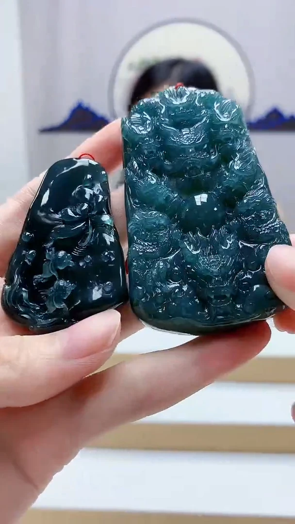 未镶嵌定制翡翠4852zm-毛货挂件61
