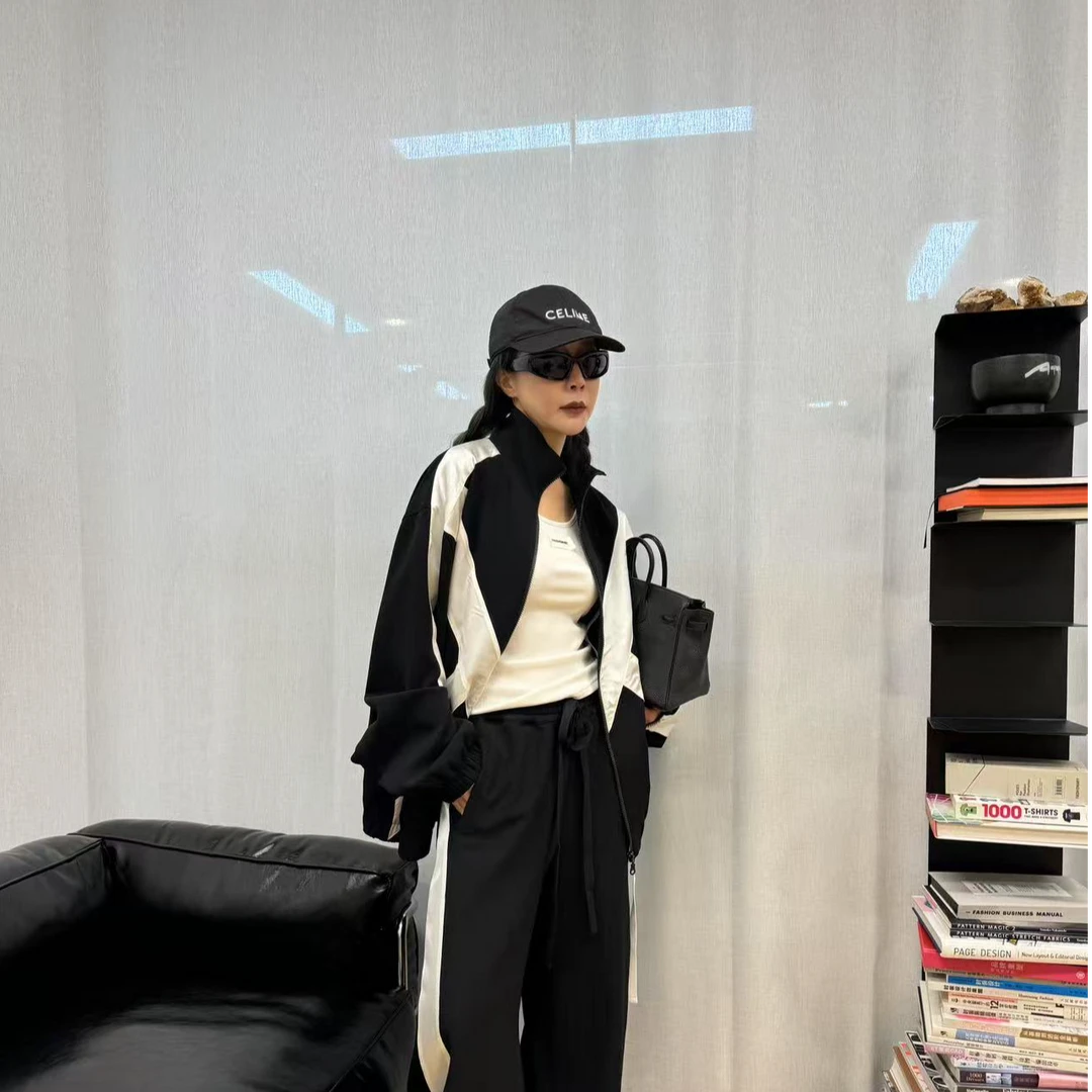 【2XXENOGENEIC】25早春25SS-B102CO 设计师黑色x织带外套