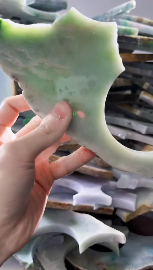 裸石翡翠缅甸翡翠A货文5095