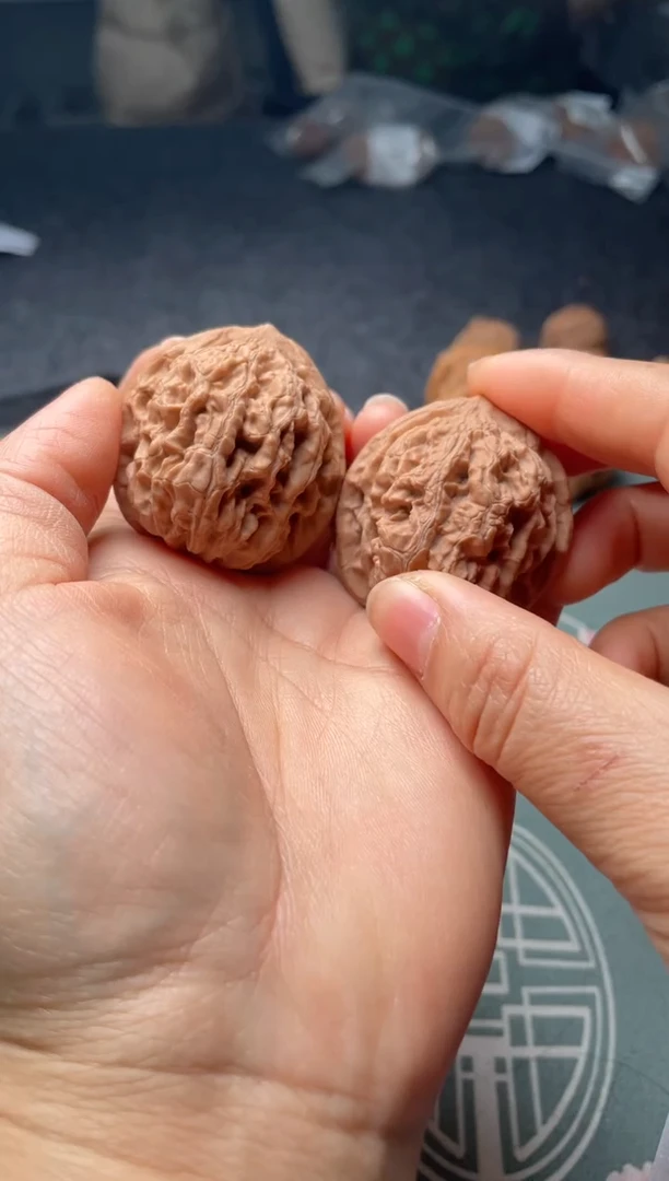 把件文玩核桃w307 牡丹  40尺