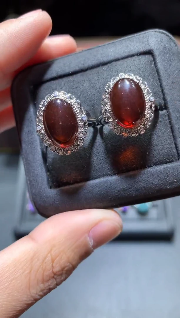 【闪购商品】琥珀戒指未镶嵌T33【多样性发其一】