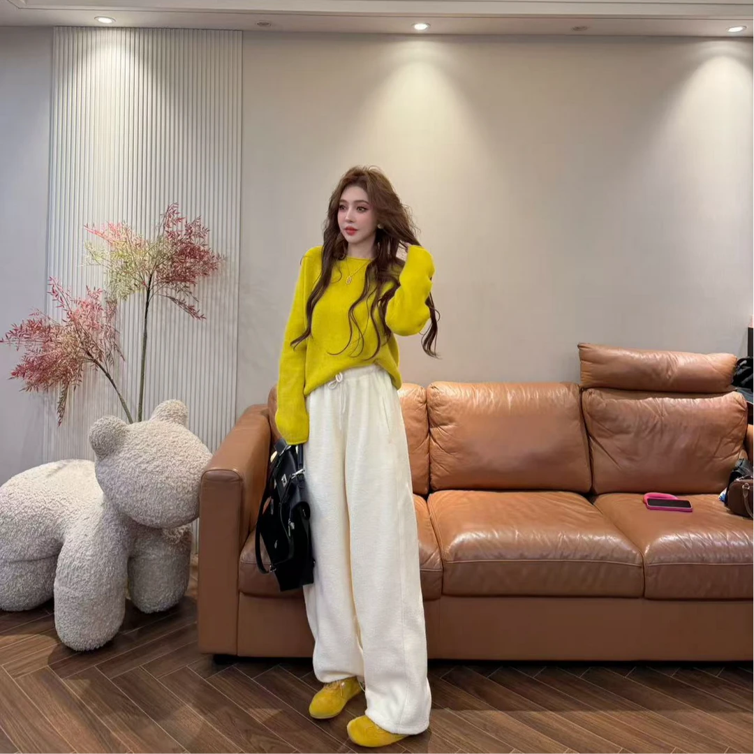 K1 韩式慵懒温柔纯色显瘦百搭毛衣 EK0106