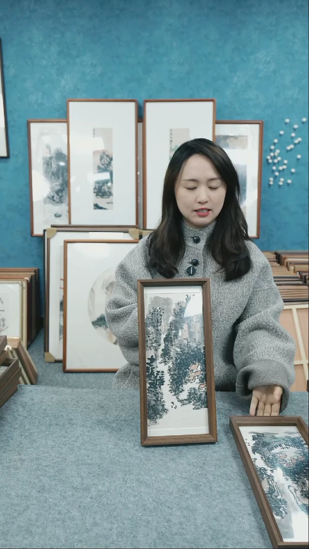 【闪购商品】国画17*37本土老师木质摆台