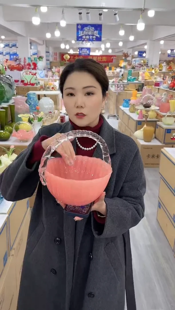 【闪购商品】琉璃椿野花瓶花器早E-2