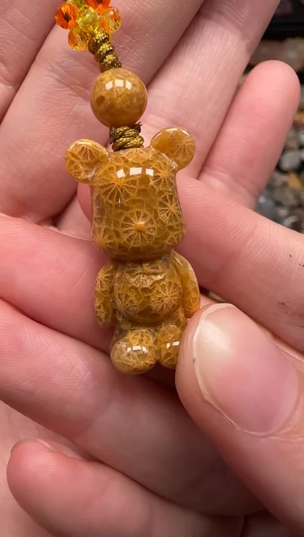 硅化珊瑚（珊瑚玉）未镶嵌颈饰186