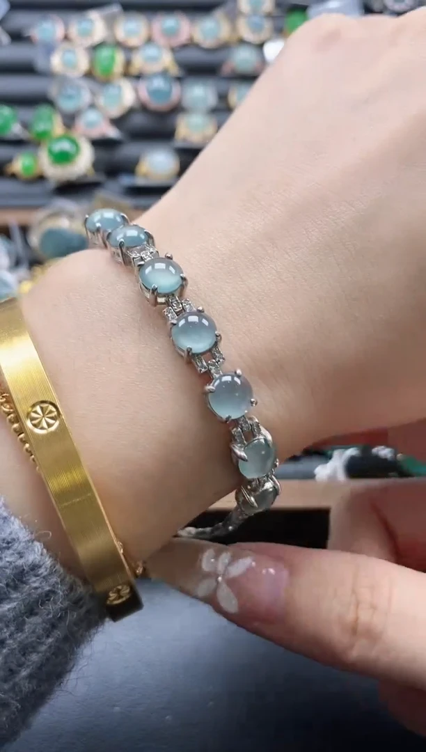 【闪购商品】翡翠戒指银S925镶嵌51511