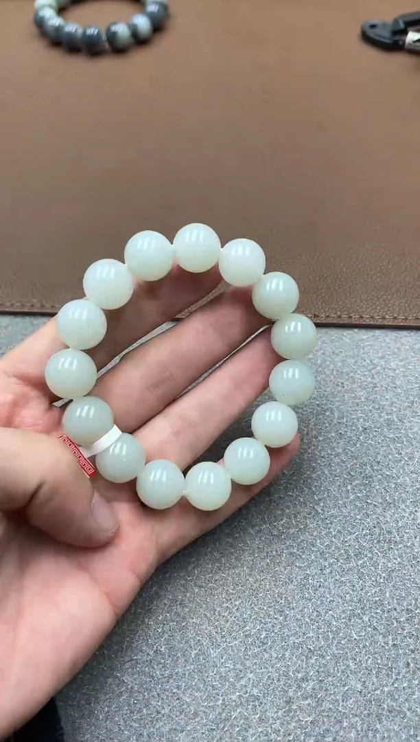 未镶嵌手串和田玉俄白14