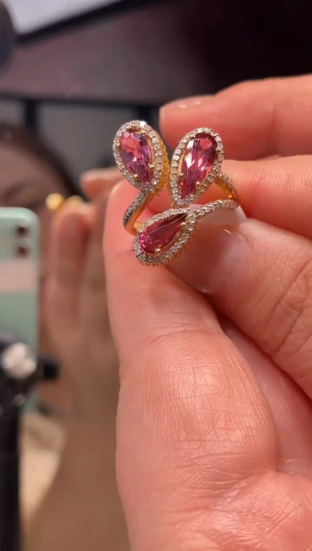 未镶嵌戒指碧玺天然碧玺戒指3.08ct