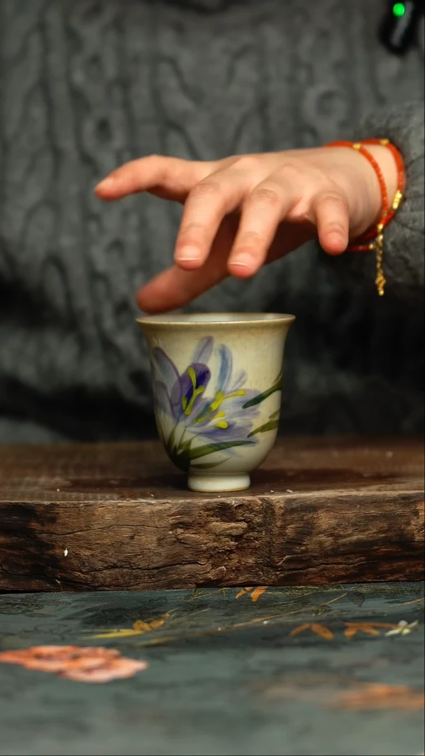 【闪购商品】杯杯釉下彩手工手绘同款陶器