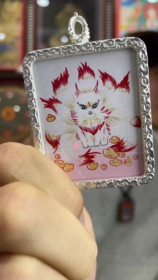 吊坠纯手绘唐卡（非质量问题 不退不换） 小狐狐