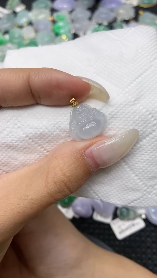 颈饰18K金镶嵌翡翠11111111111