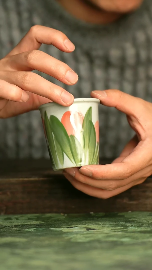 青诗集手工手绘瓷器