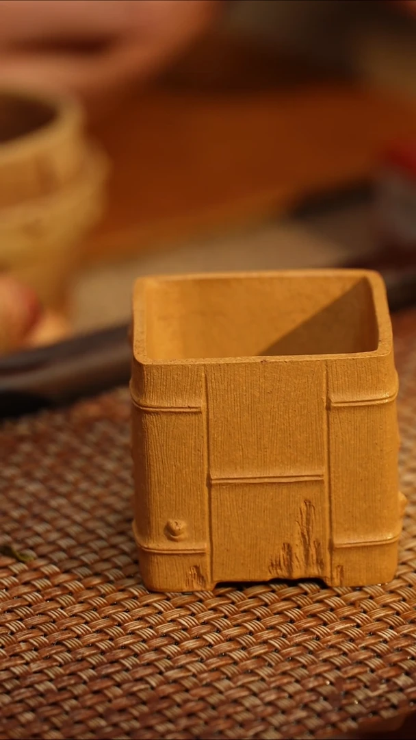 茶壶紫砂四方灵竹杯