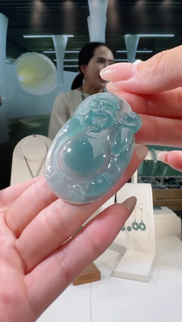翡翠未镶嵌吊坠(不含链)财神多样性发一