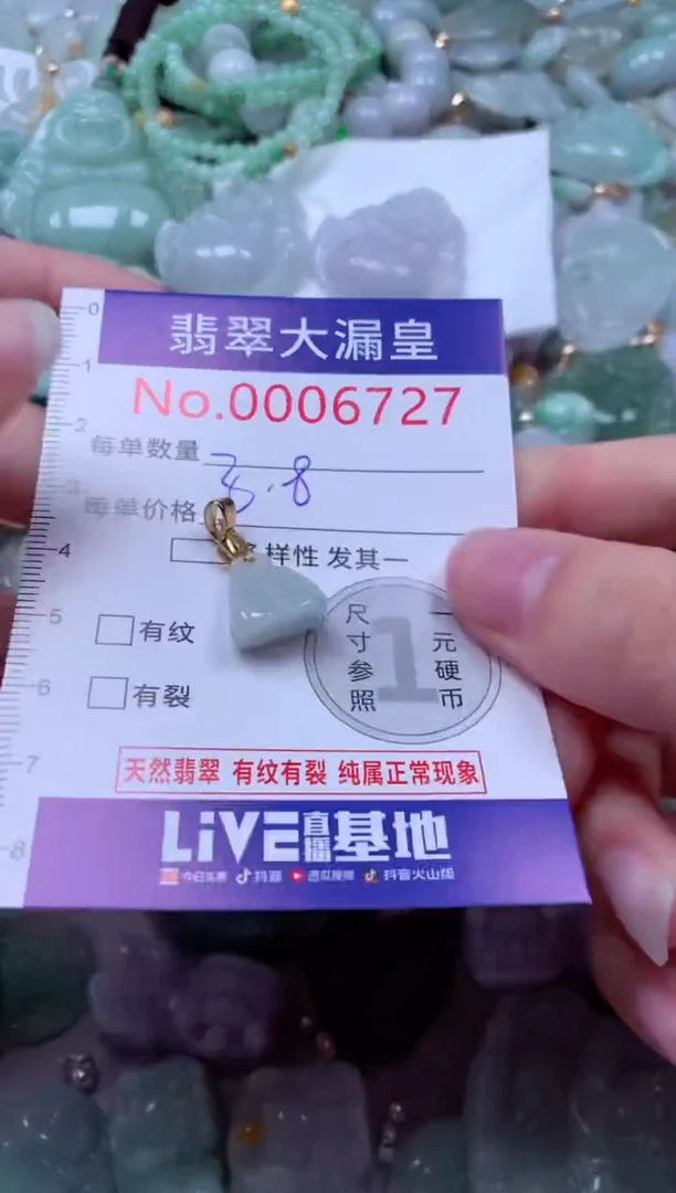 吊坠(不含链)未镶嵌翡翠6727