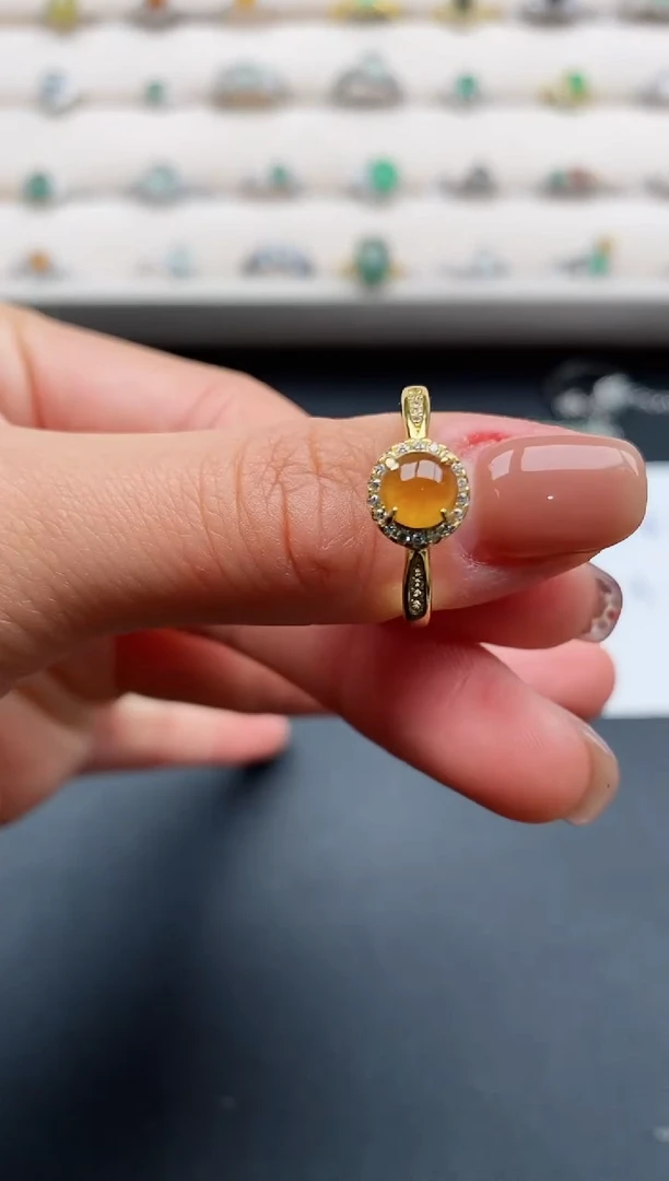 银S925镶嵌戒指翡翠6666666+1