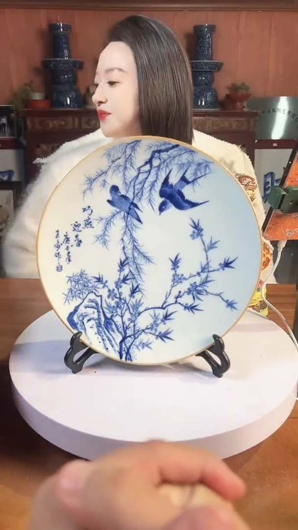 摆件陶景德镇陶瓷青花摆件26