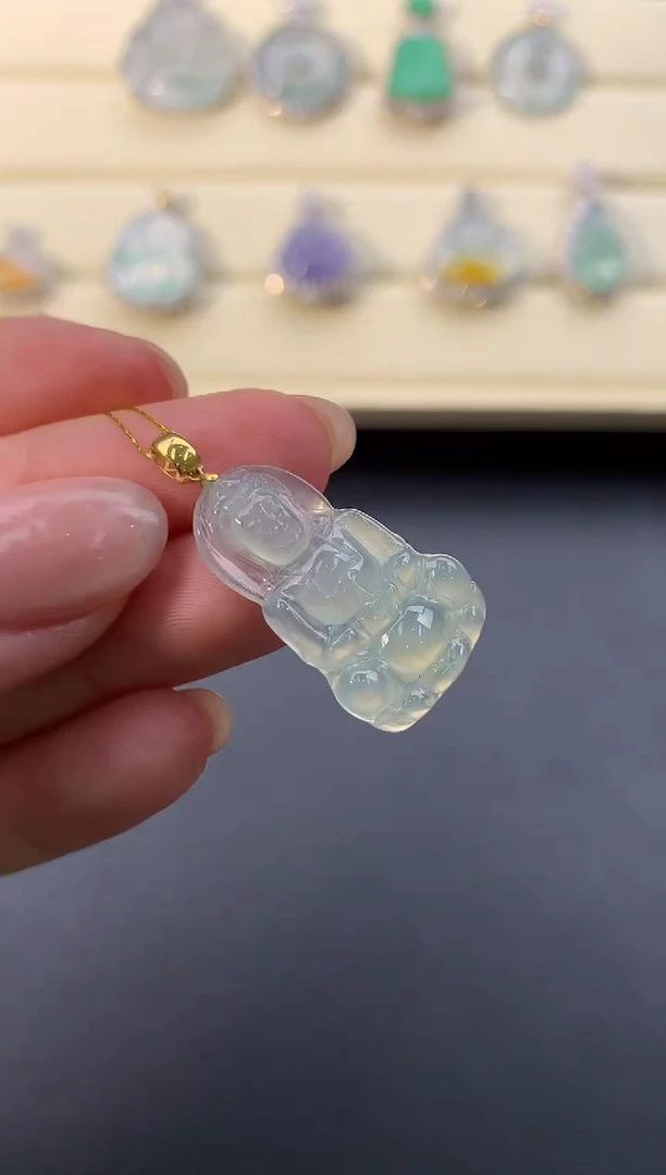 【闪购商品】翡翠颈饰18K金镶嵌W167