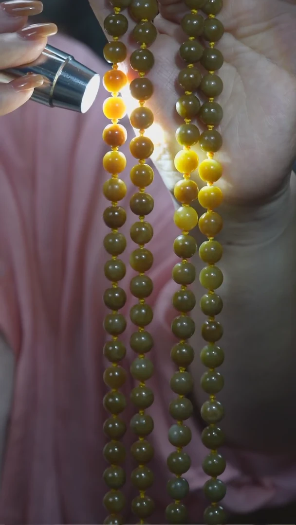 项链未镶嵌和田玉108粒