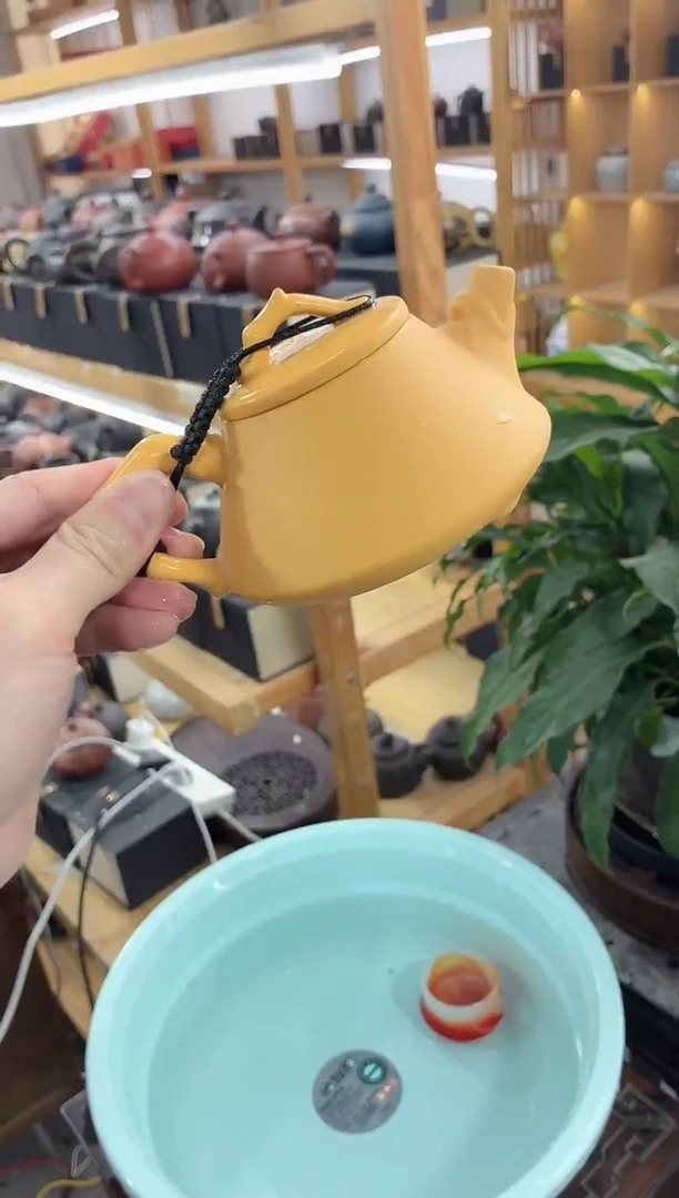 瓷片黄段石瓢壶1