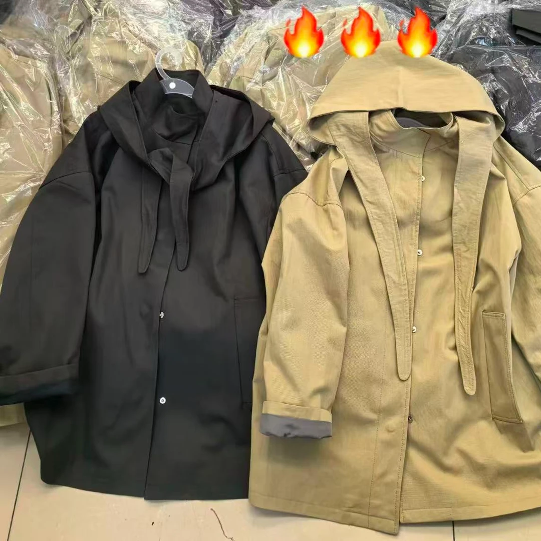 『雨美 Show』1235气质百搭带帽按扣风衣