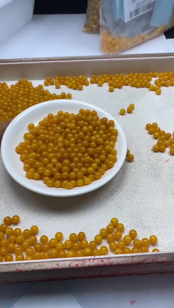 【闪购商品】蜜蜡颈饰未镶嵌w41蜜蜡鸡油黄6mm*30颗