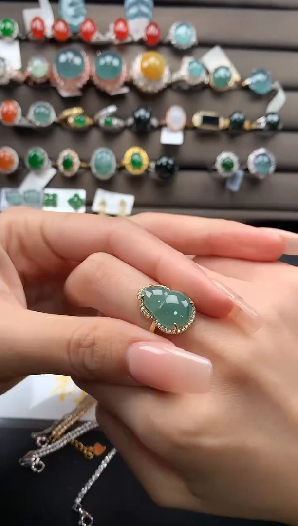 【闪购商品】翡翠戒指银S925镶嵌3213213123