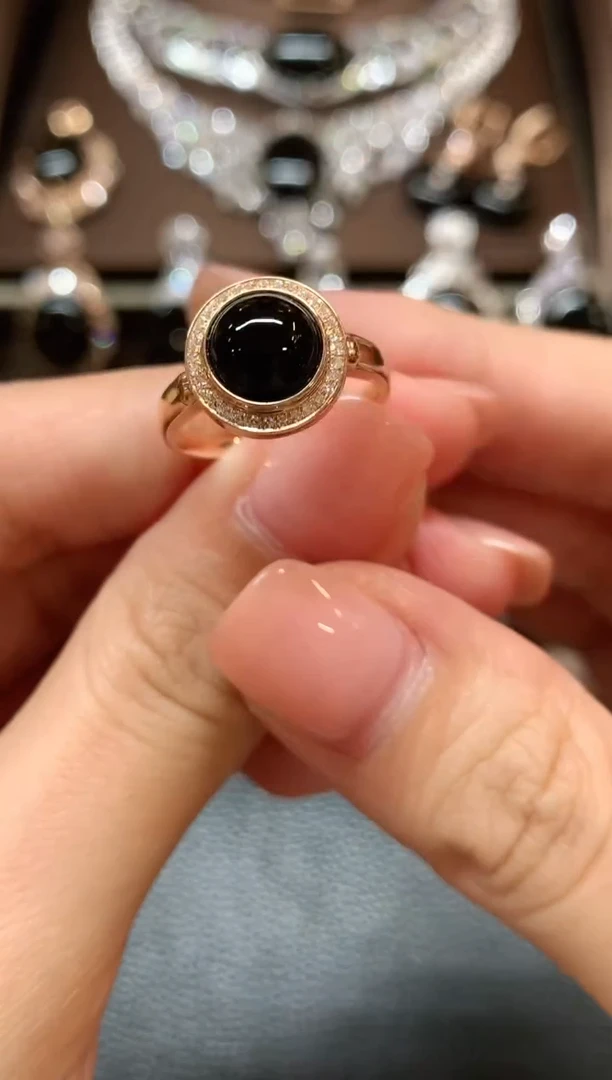 18K金镶嵌戒指翡翠a6