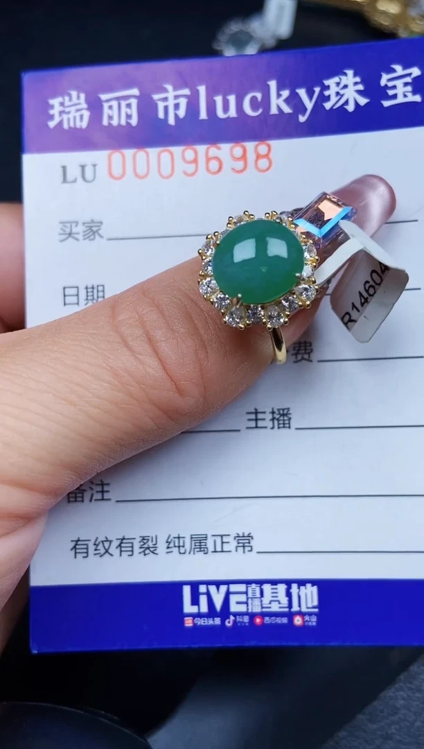 翡翠银S925镶嵌颈饰9698