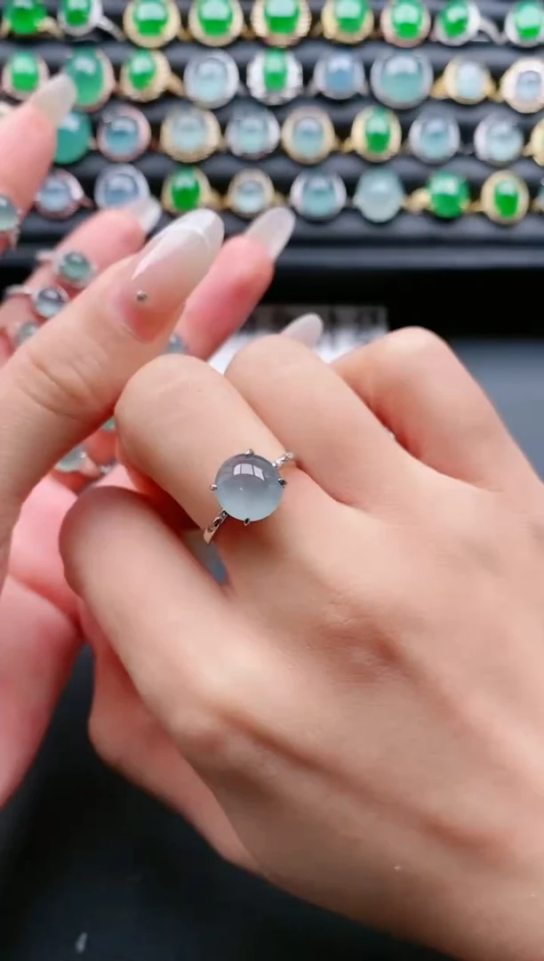 【闪购商品】翡翠戒指银S925镶嵌1111111