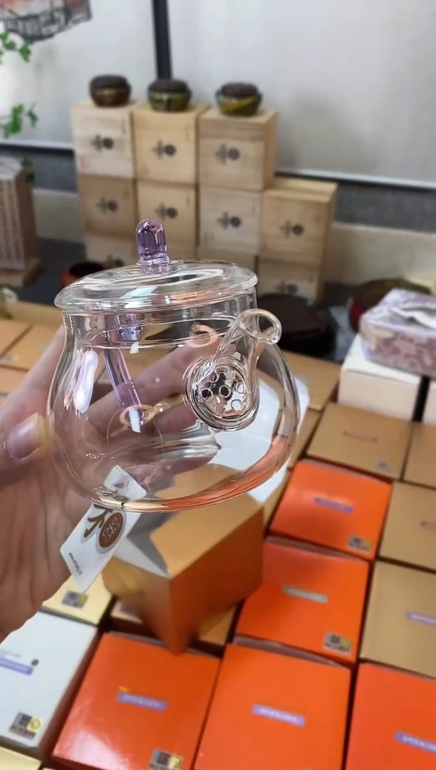 禾器/晶彩青云壶/浅紫+清禾杯浅紫