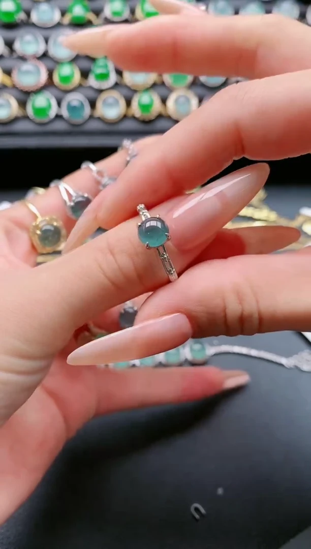 【闪购商品】翡翠戒指银S925镶嵌1111111