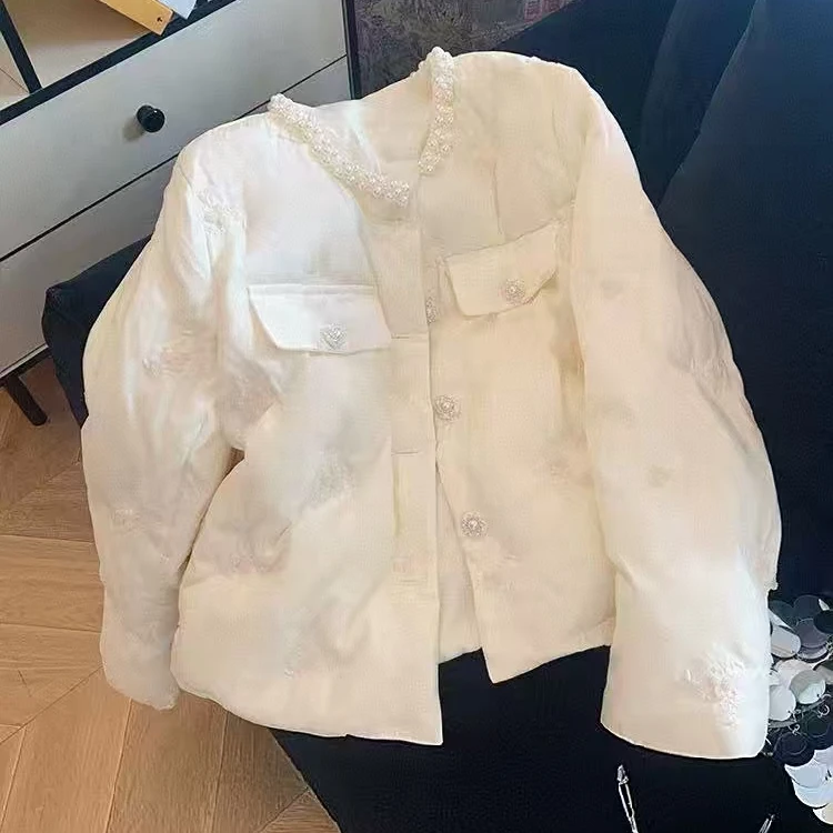 Datou 清货重工小香风羽绒外套