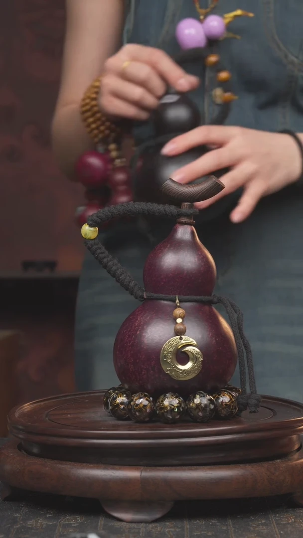 1234大漆酒葫芦一物一拍