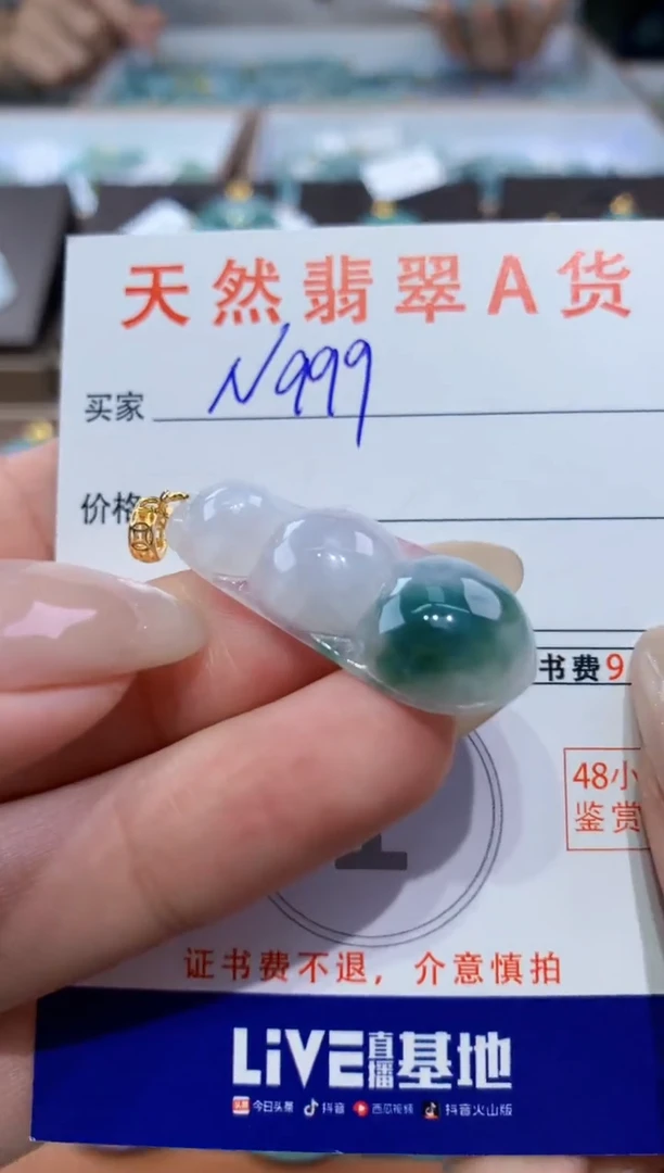 颈饰未镶嵌翡翠天然缅甸翡翠A货挂件