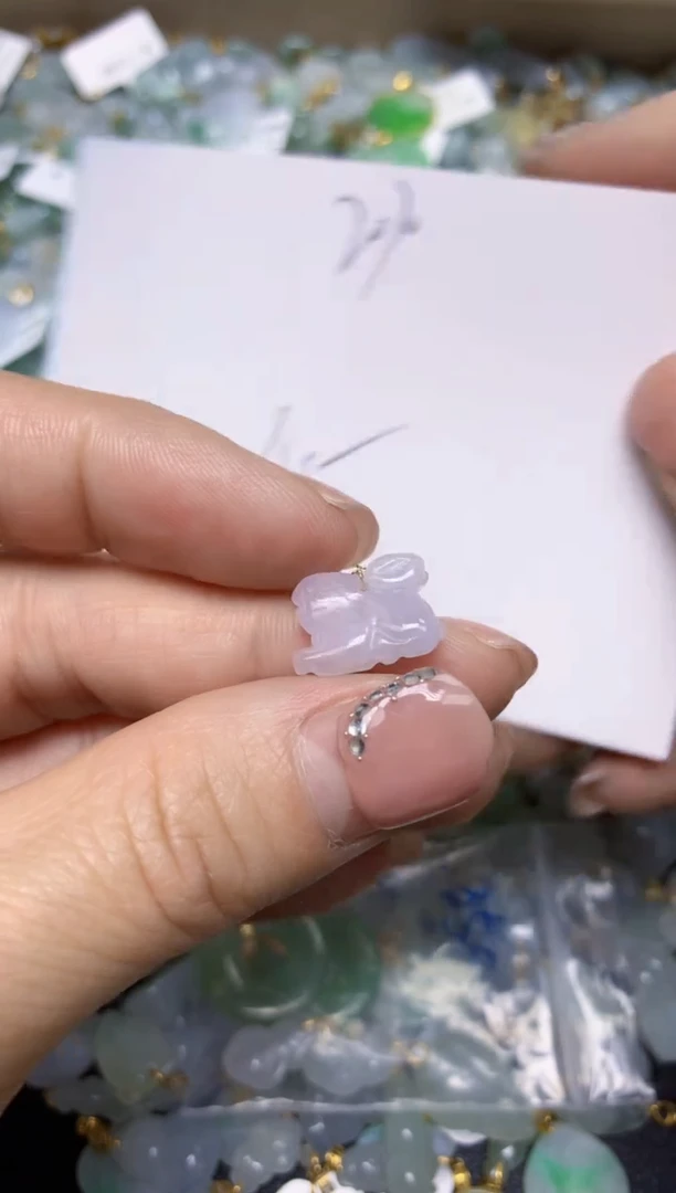 【闪购商品】翡翠挂件18K金镶嵌 天然翡翠A货