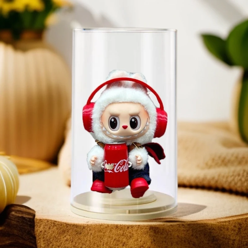 拉布布单个展示盒搪胶坐坐派对手办公仔一代底座labubu站站收纳盒