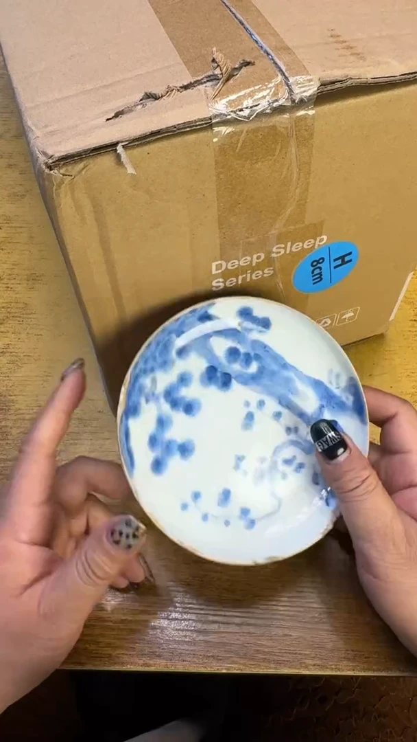 瓷器瓷器瑕疵破破107枕碗