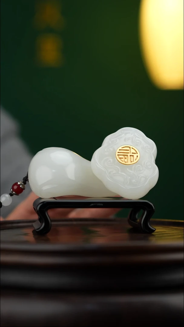 玉【福禄如意】玉石摆件手把件